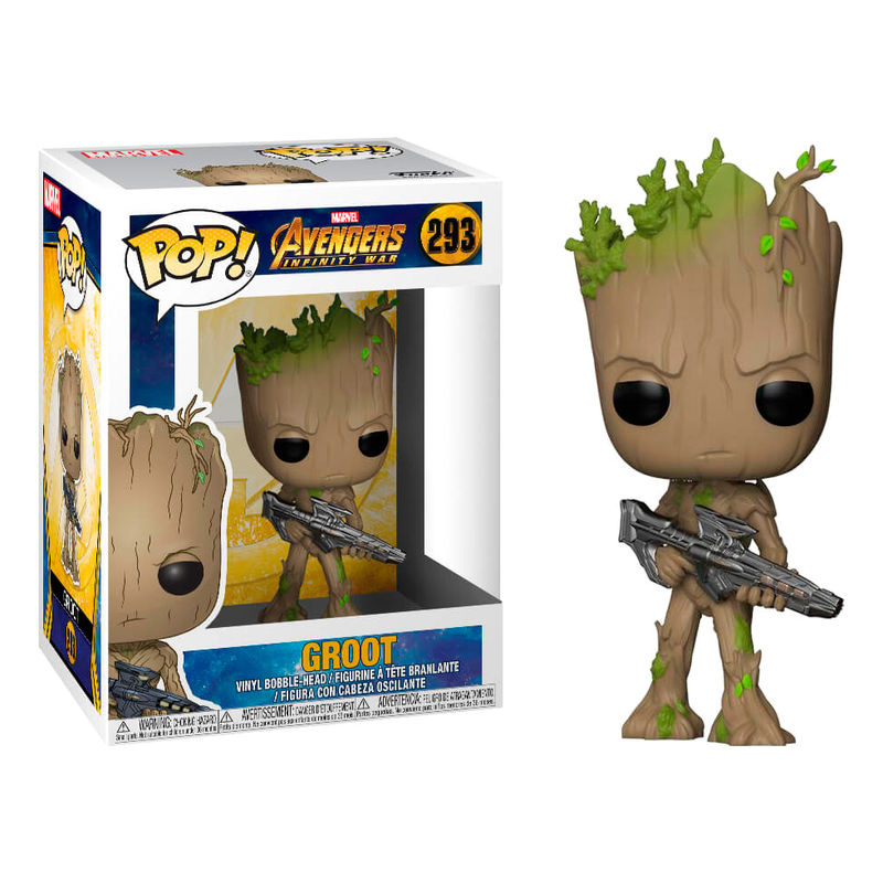 Funko POP figura Marvel Avengers Infinity War Teen Groot with Gun_1