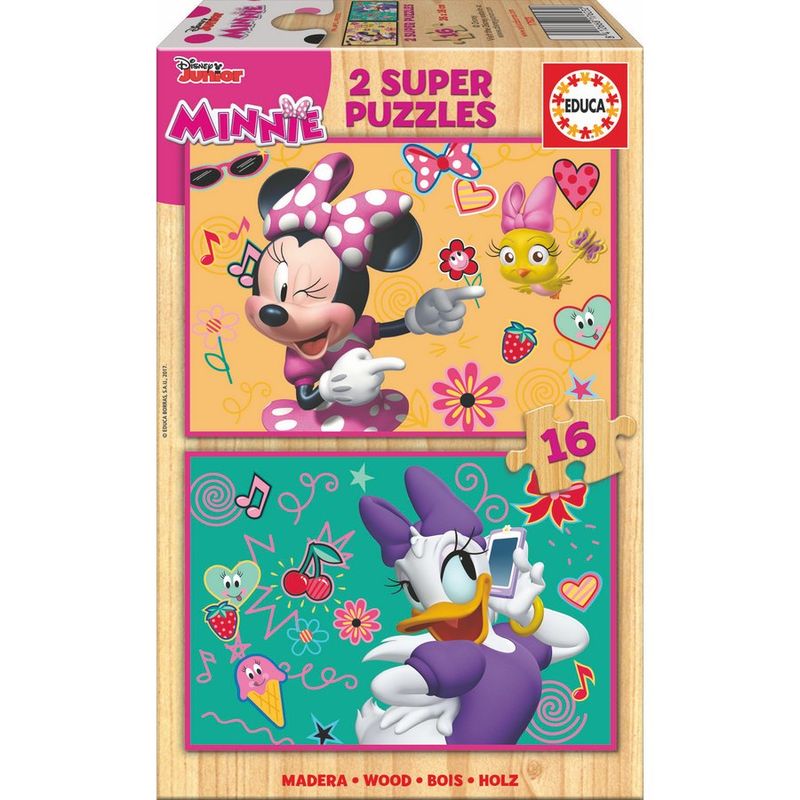 Puzle Minnie and The Happy Helpers Disney madera 2x16pzs_1