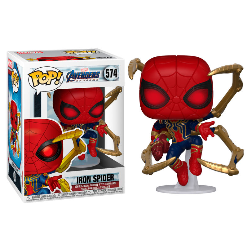 Funko POP figura Marvel Vengadores Endgame Iron Spider with Nano Gauntlet_1