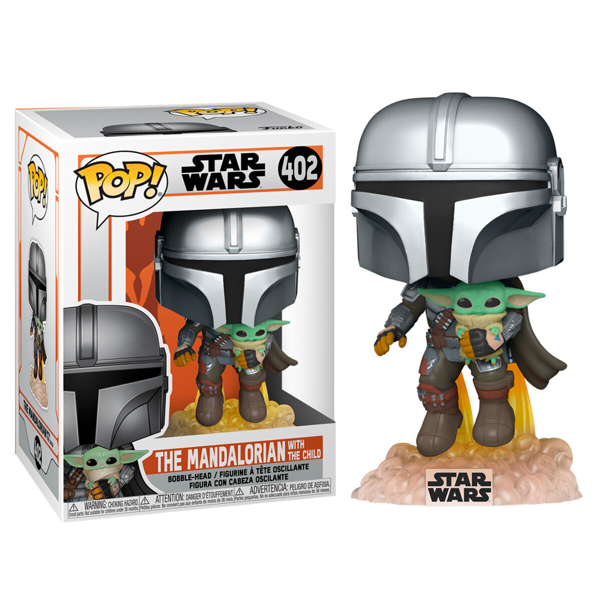 Funko POP figura Star Wars The Mandalorian Mando Flying with Jet Pack_1