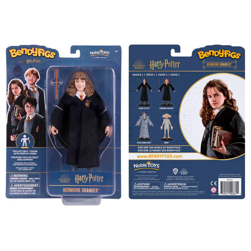 Figura Maleable Bendyfigs Hermione con varita Harry Potter 19cm_1