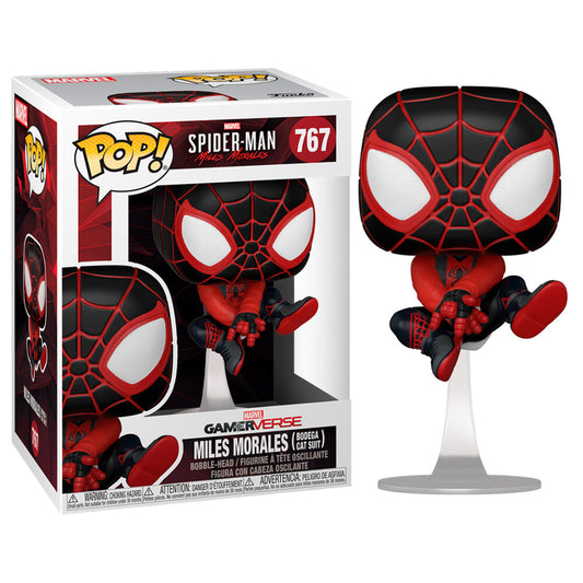 Funko POP figura Marvel Spiderman Miles Morales Bodega Cat Suit_1