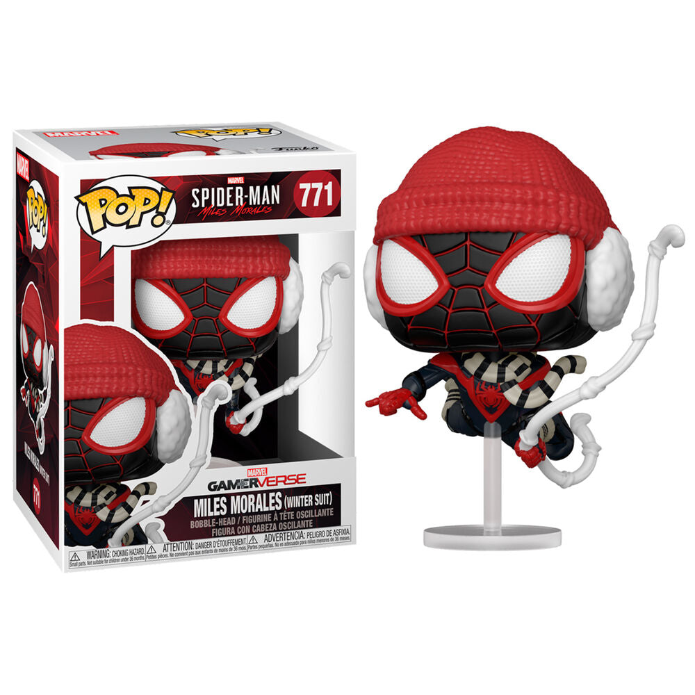 Funko POP figura Marvel Spiderman Miles Morales Winter Suit_1