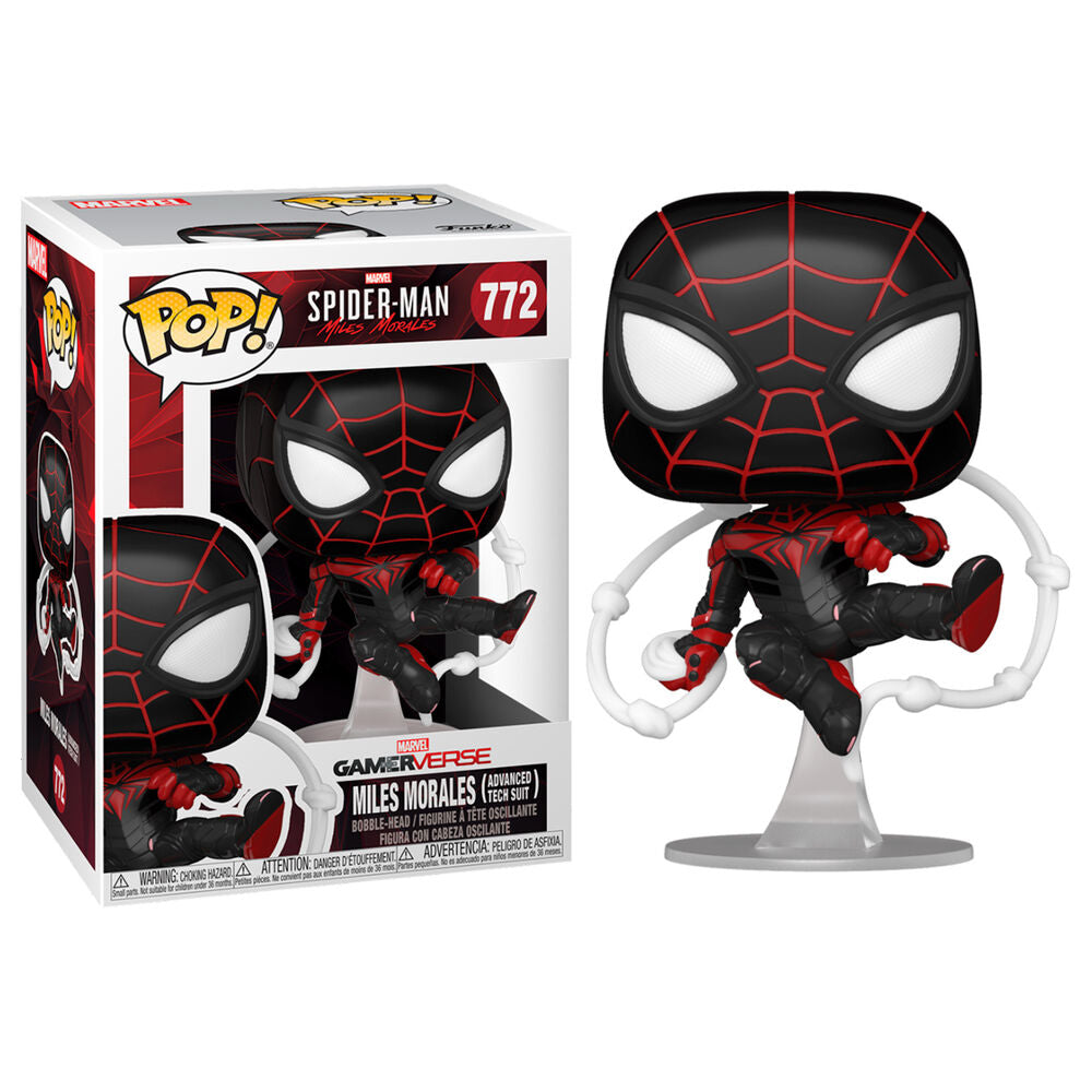 Funko POP figura Marvel Spiderman Miles Morales Advanced Tech Suit_1