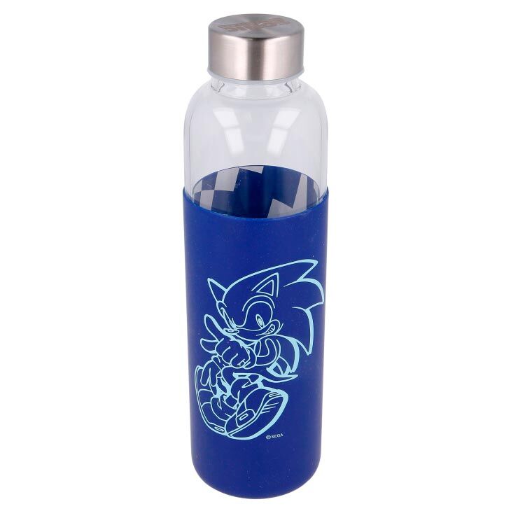 Botella cristal Sonic The Hedgehog funda silicona 585ml_1
