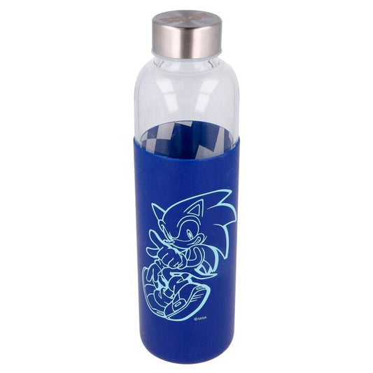 Botella cristal Sonic The Hedgehog funda silicona 585ml_1