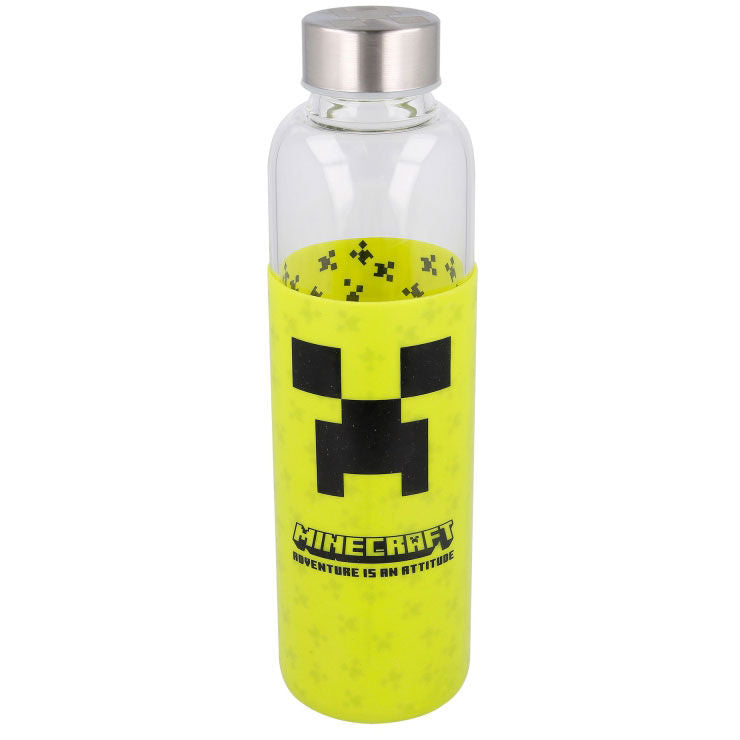 Botella cristal Minecraft funda silicona 585ml_1