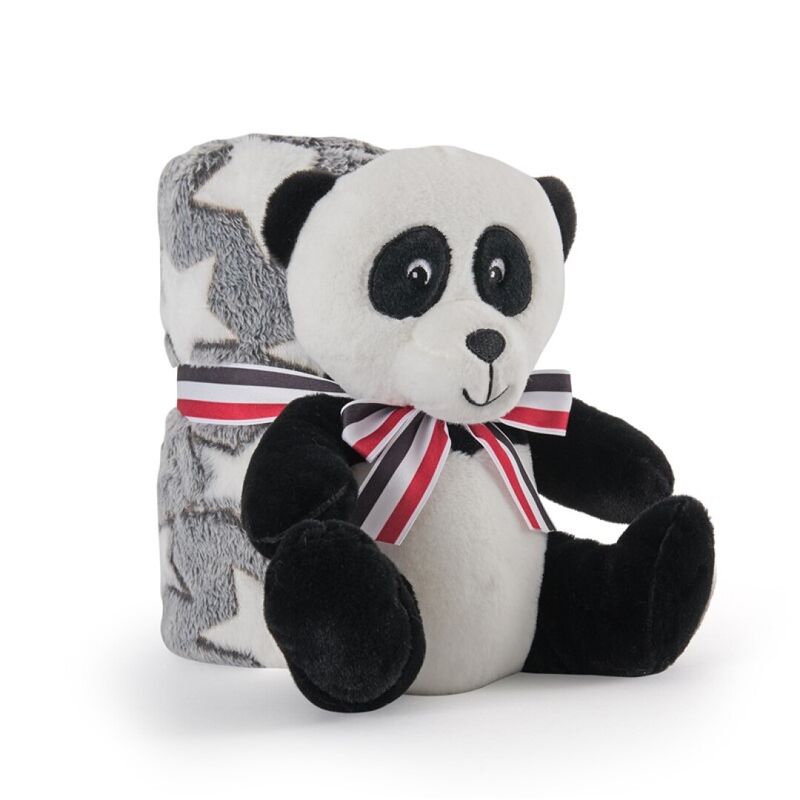 Oso Panda de Peluche más Manta Suave 1