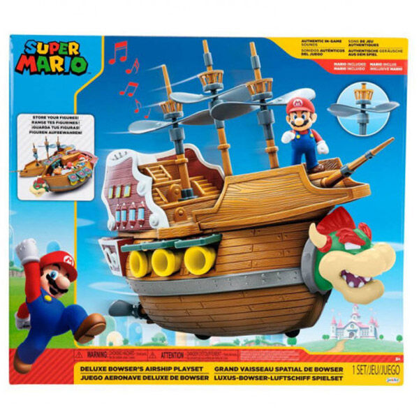 Playset Deluxe Aeronave Bowser Super Mario Nintendo_1