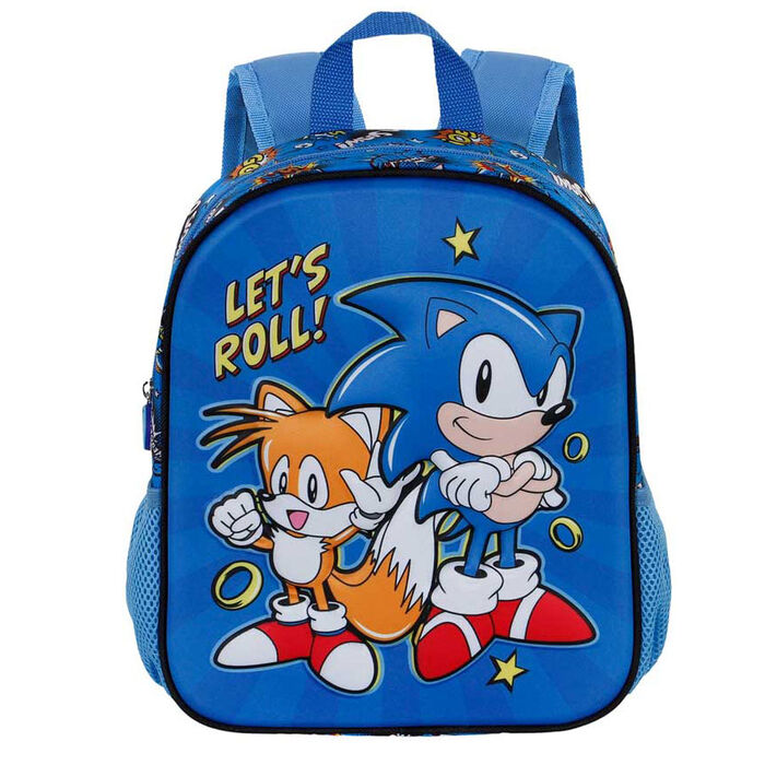 Mochila 3D Lets Roll Sonic The Hedgehog 31cm_1