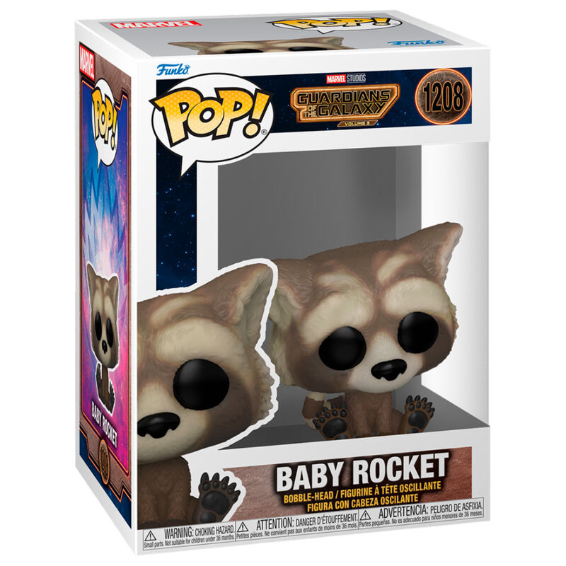 Funko POP figura Marvel Guardianes de la Galaxia 3 Baby Rocket_1