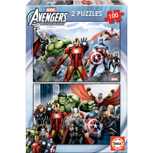 Puzles Vengadores Avengers Marvel 2x100pzs_1