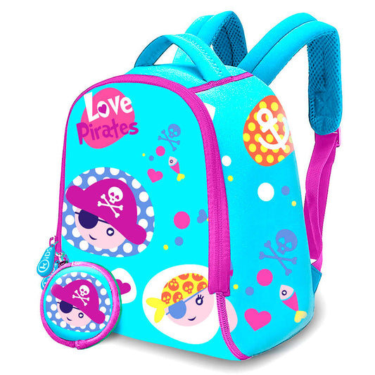 Mochila + monedero Love Pirates neopreno 25cm_1