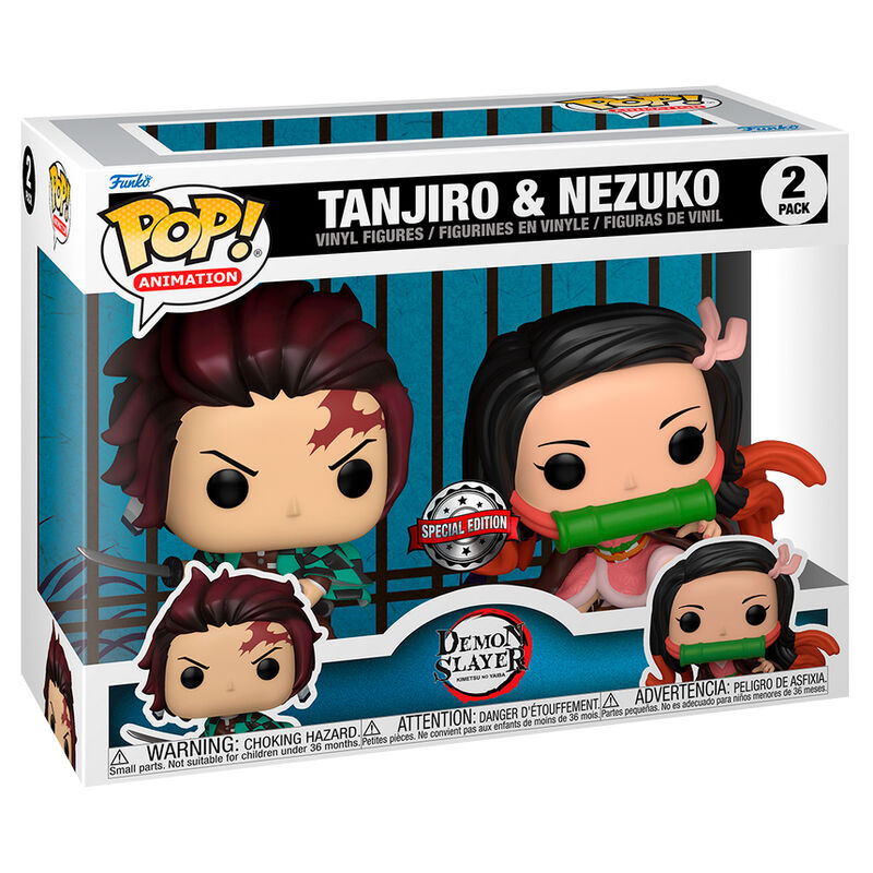 Set 2 figuras POP Demon Slayer Kimetsu no Yaiba Tanjiro & Nezuko Exclusive_1