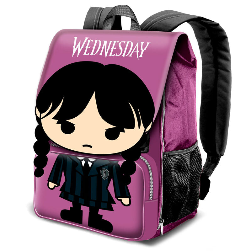 Mochila solapa Chibi Miercoles 45cm_1