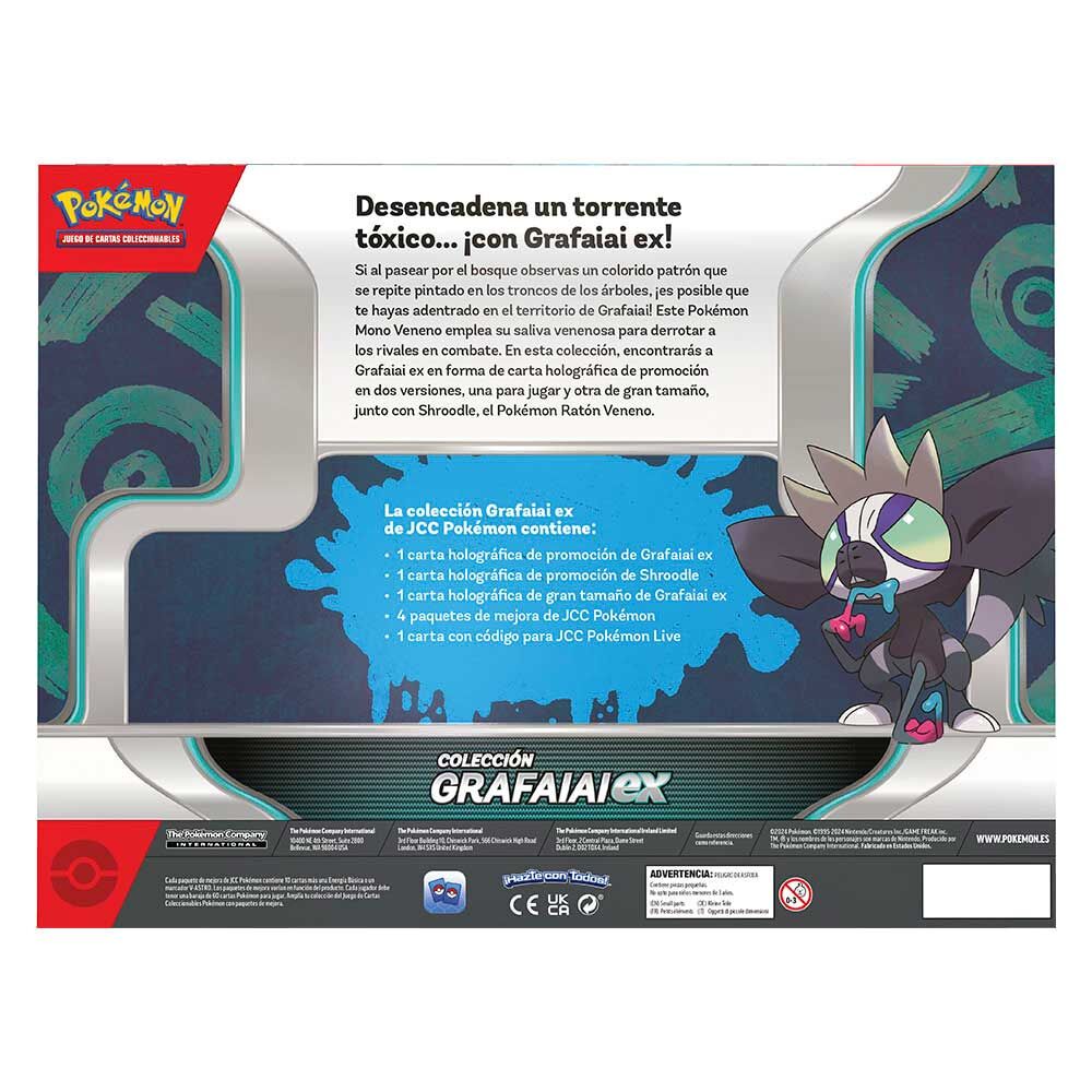 Set juego cartas coleccionables Grafaiai April ex box Pokemon español_1