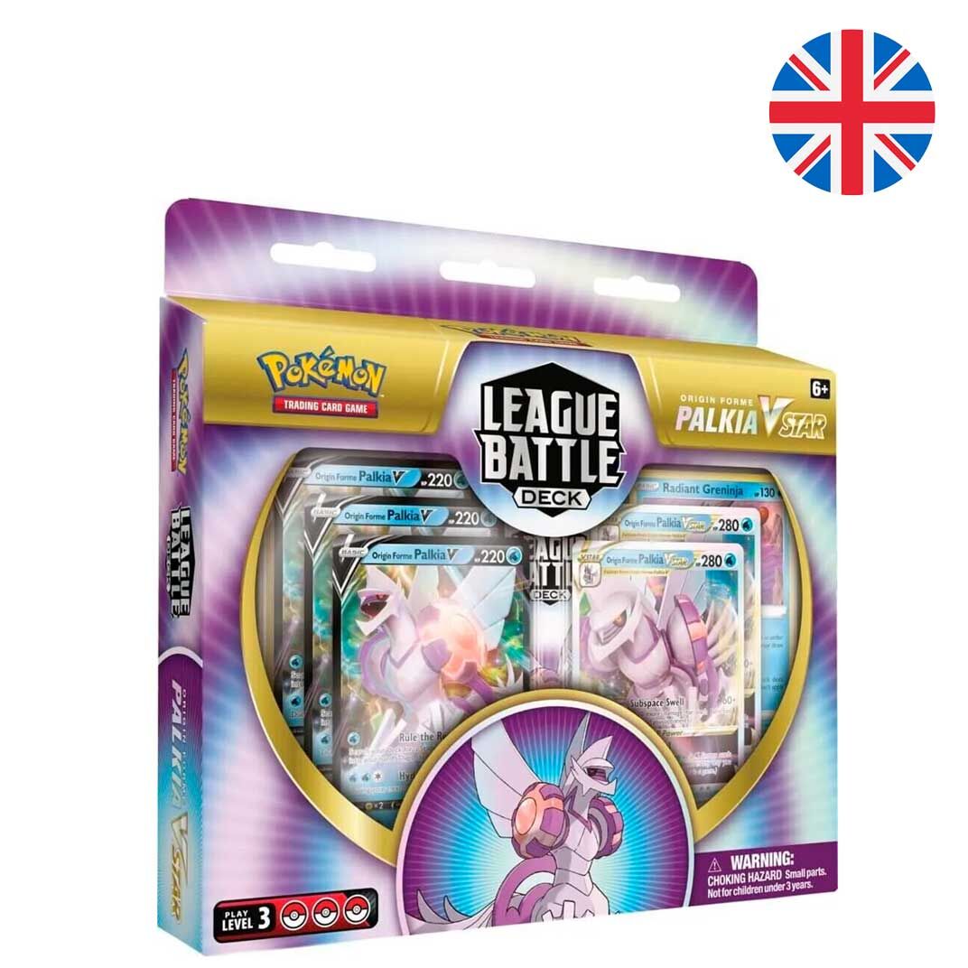 Set juego cartas coleccionables Palkia Vstar League Battle Deck Pokemon ingles_1