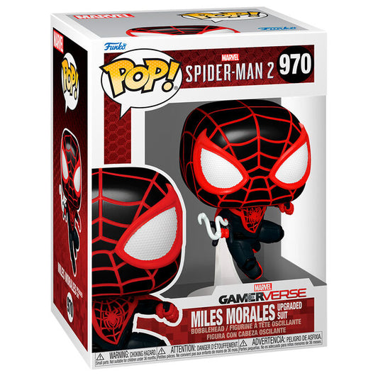 Funko POP figura Marvel Spiderman 2 Miles Morales Upgraded Suit_1