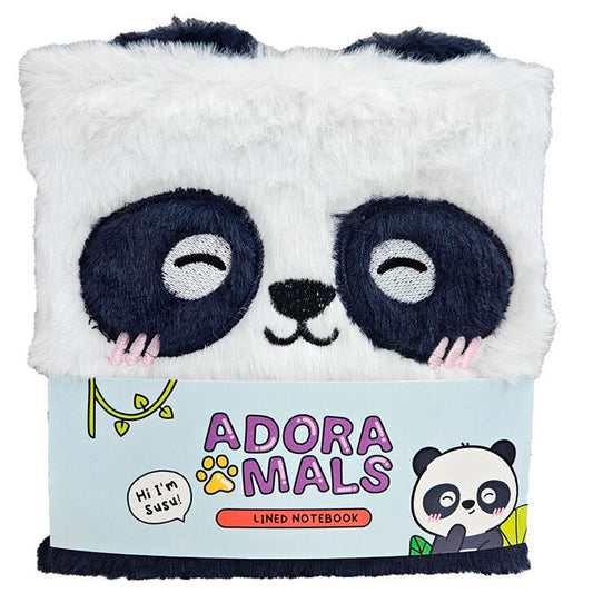 Cuaderno peluche A5 Oso Panda Adoramals_1
