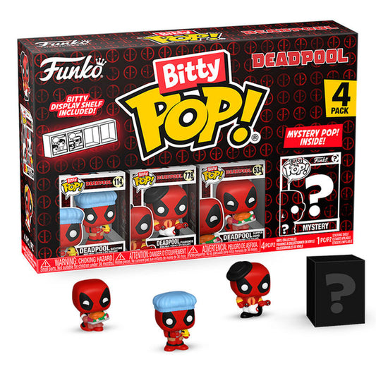 Set 4 figuras Bitty POP Marvel Deadpool Bathtime_1