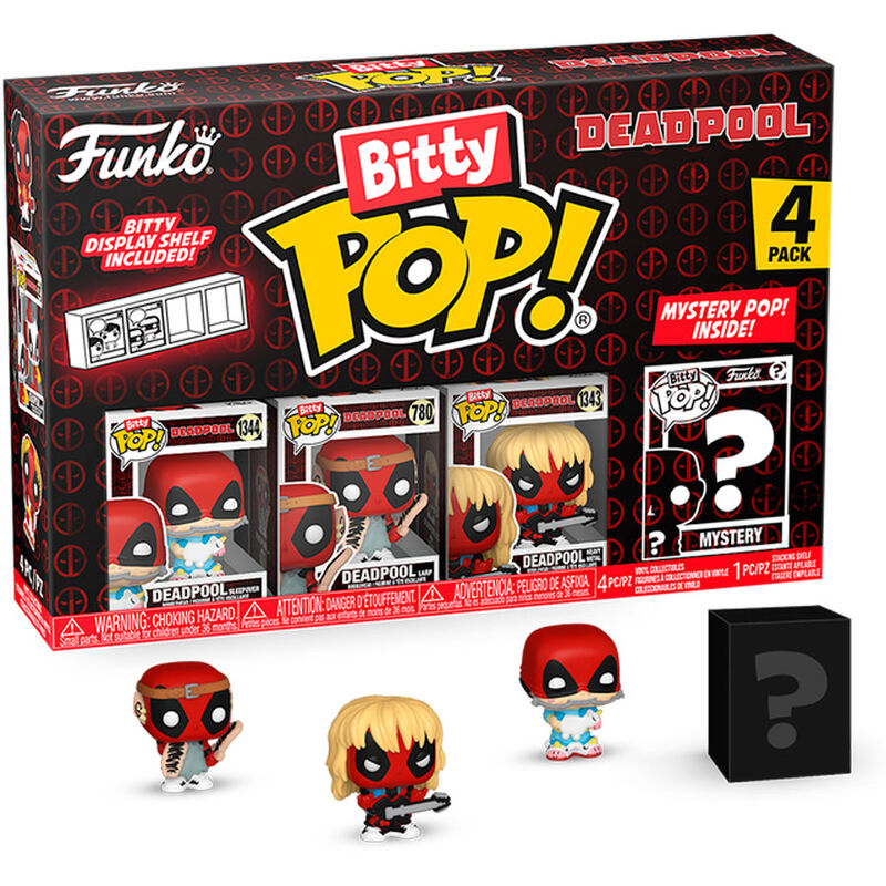 Set 4 figuras Bitty POP Marvel Deadpool Sleepover_1