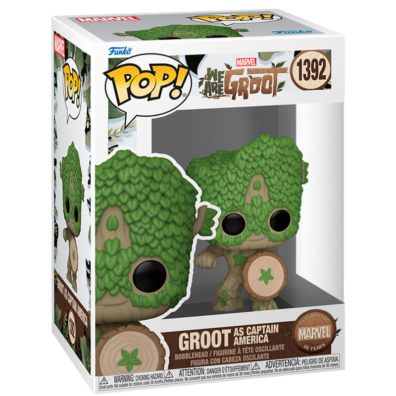 Funko POP figura Marvel We Are Groot - Groot as Capitan America_1