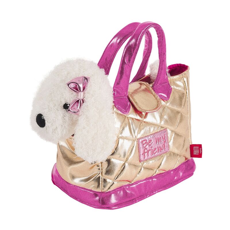 Caniche de Peluche más Bolso de Mano Dorado 1