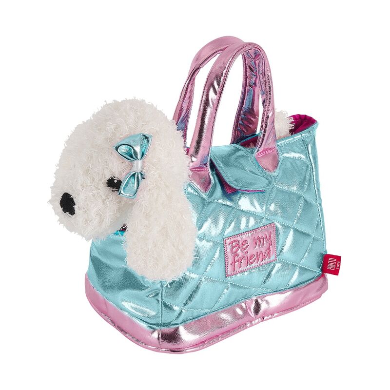 Caniche de Peluche más Bolso de Mano Azul 1