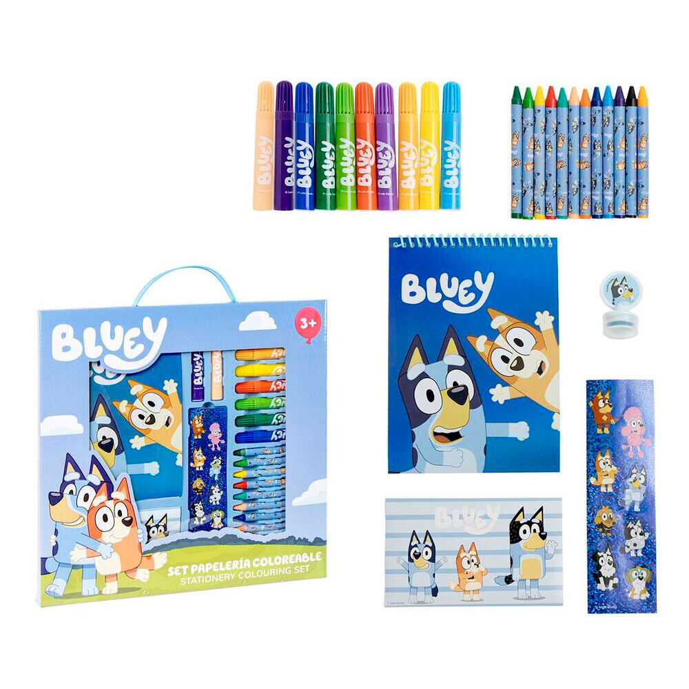 Set Papelería coloreable Bluey_1