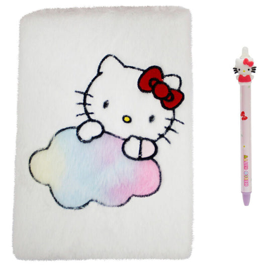 Set cuaderno peluche + Bolígrafo Hello Kitty_1