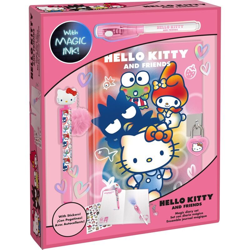 Diario + boligrafo magico + boligrafo topper Hello Kitty_1