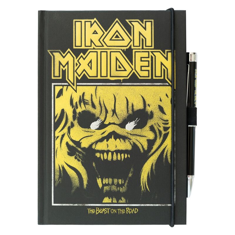 Cuaderno A5 premium + Bolígrafo proyector Iron Maiden_1