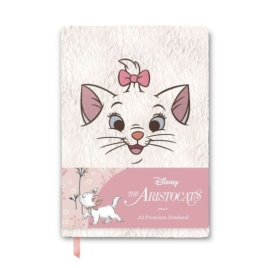 Cuaderno A5 premium felpa Marie Los Aristogatos Disney_1