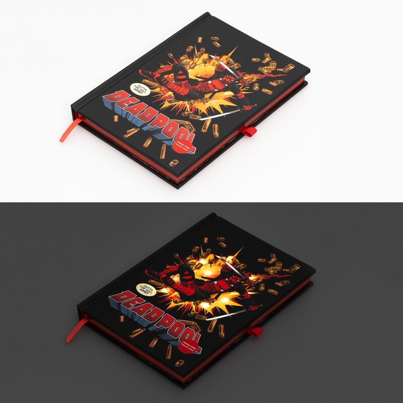 Cuaderno A5 premium led Deadpool Marvel_1