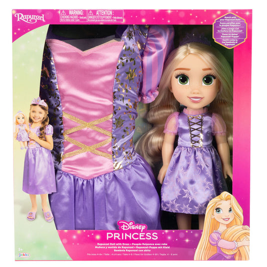 Muñeca Rapunzel + Disfraz Disney 38cm_1