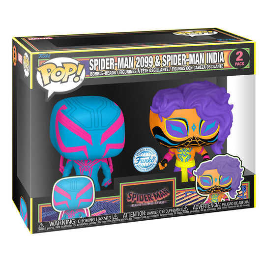 Set 2 figuras POP Spider-Man - Spider-Man 2099 & Spider-Man India Exclusive_1