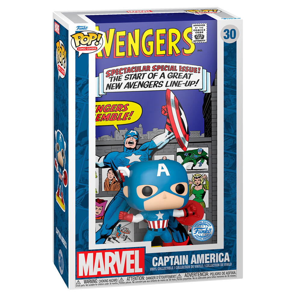 Figura POP Comic Cover Marvel Los Vengadores Avengers Capitan America Exclusive_1