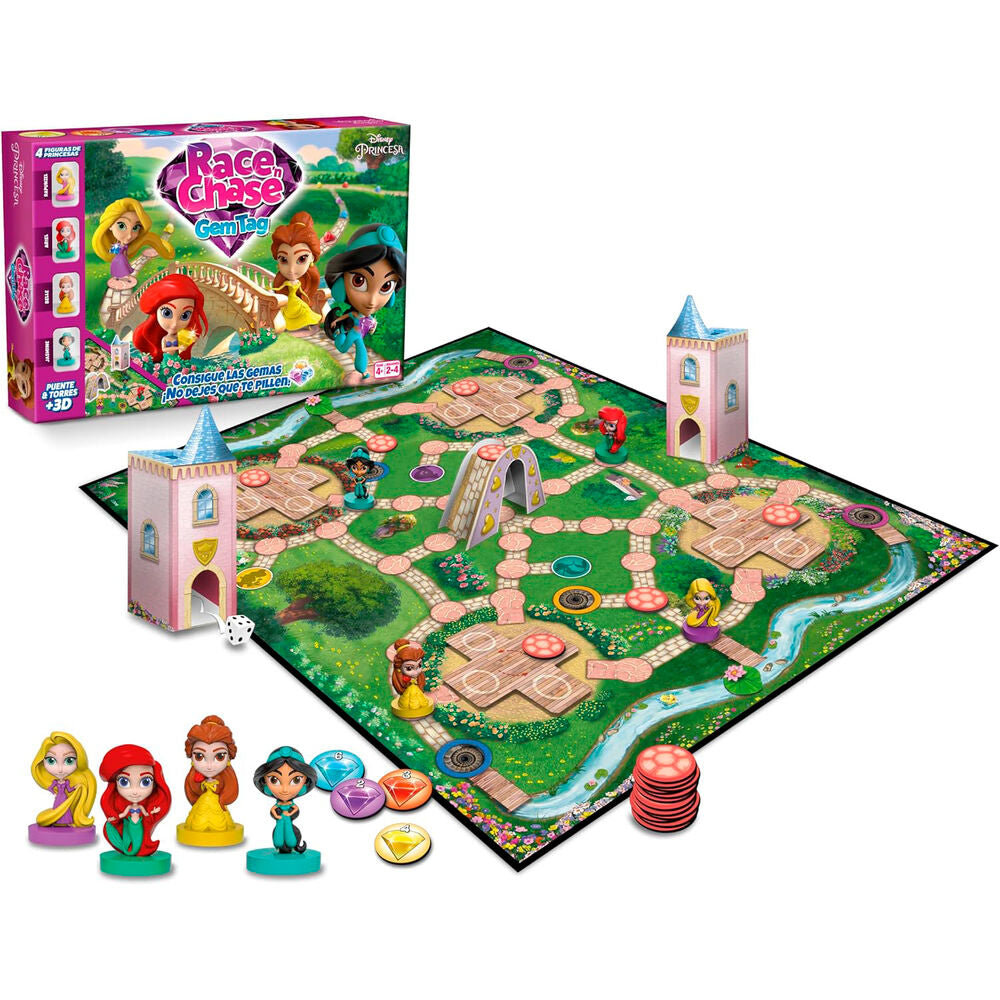 Juego mesa Race Chase Princesas Disney español_1