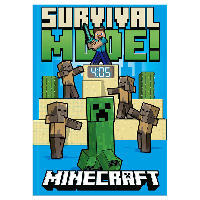 Cuaderno con reloj led Minecraft_1