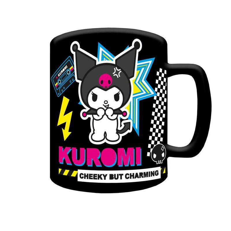 Taza funda de peluche Kuromi Hello Kitty 440ml_1