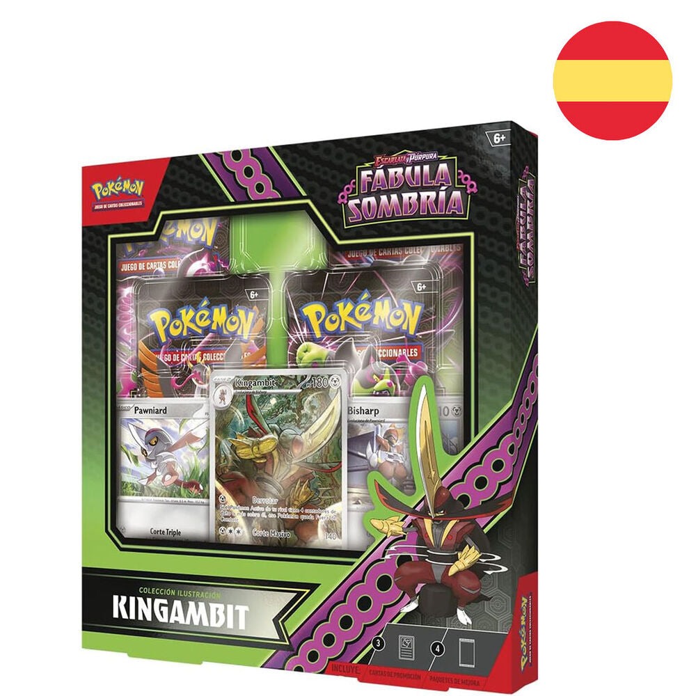 Set juego cartas coleccionables Kingambit Fabula Sombria Pokemon español_1
