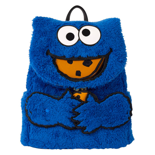Mochila peluche + monedero Cookie Monster Barrio Sesamo Loungefly_1