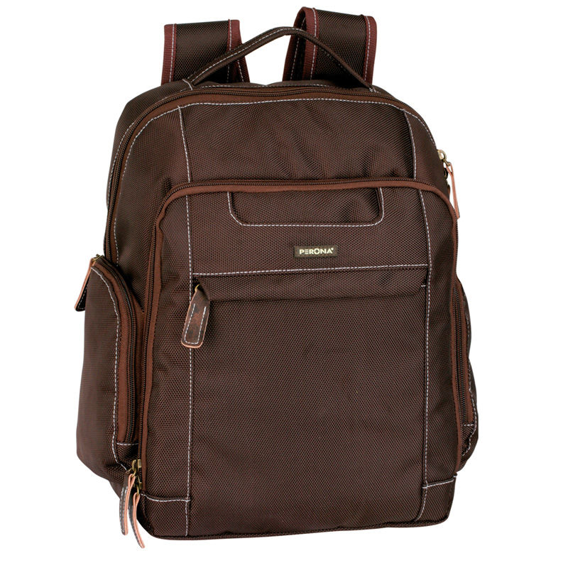 Mochila ordenador Perona Business 36cm marron_1